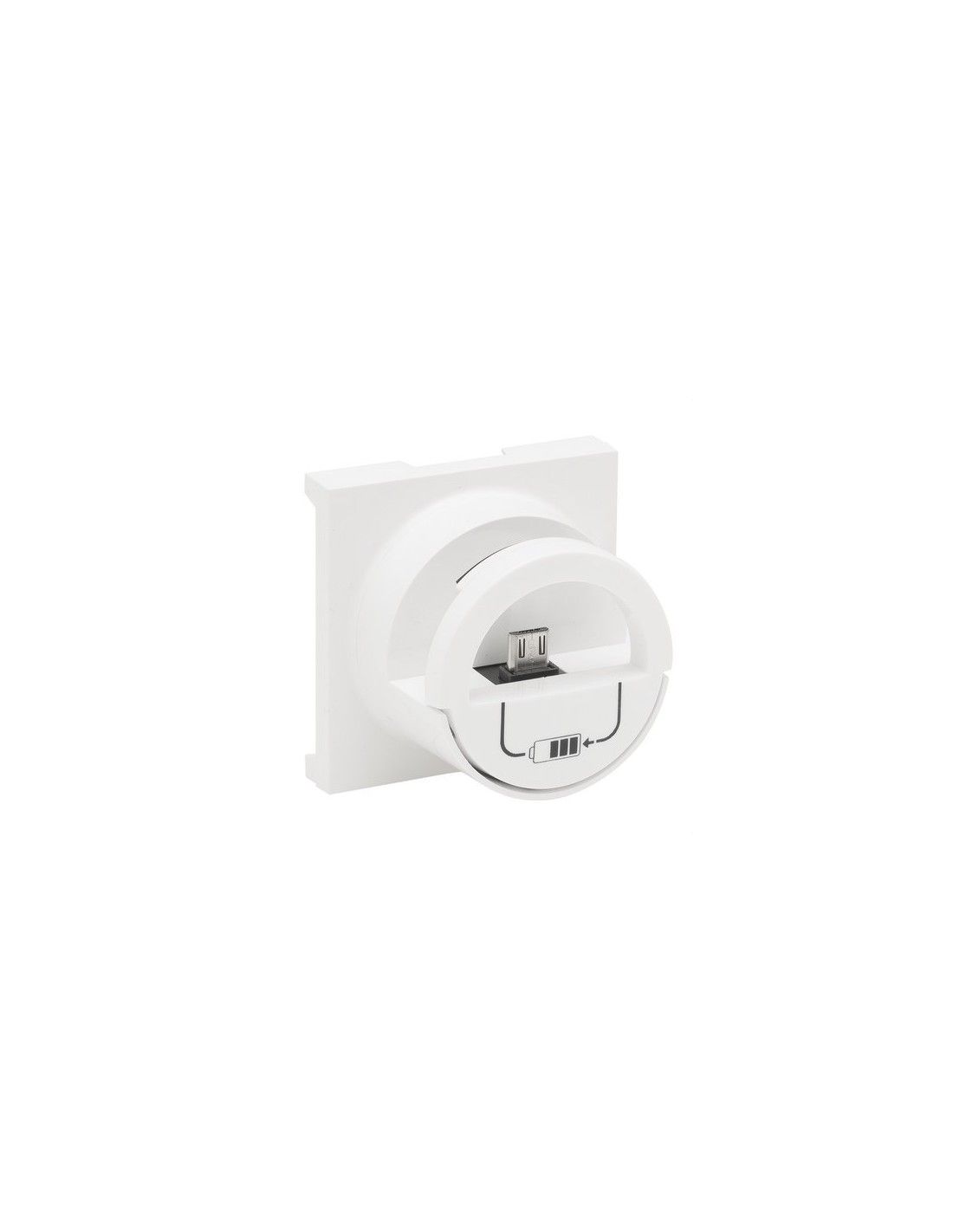 Frontal Niloé Step para base cargador micro USB blanco mate LEGRAND 864125