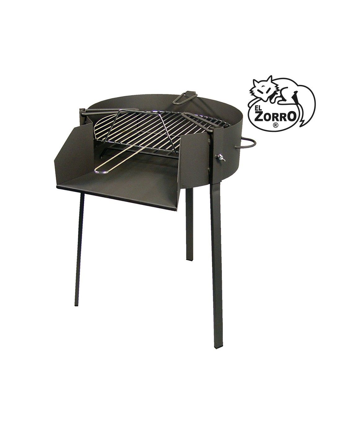 Barbacoa redonda c soporte paella ø50cm imex el zorro