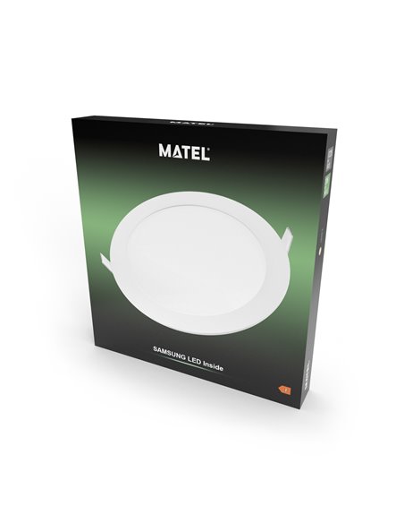 Downlight LED rond blanc Matel 18w puce Samsung lumière neutre