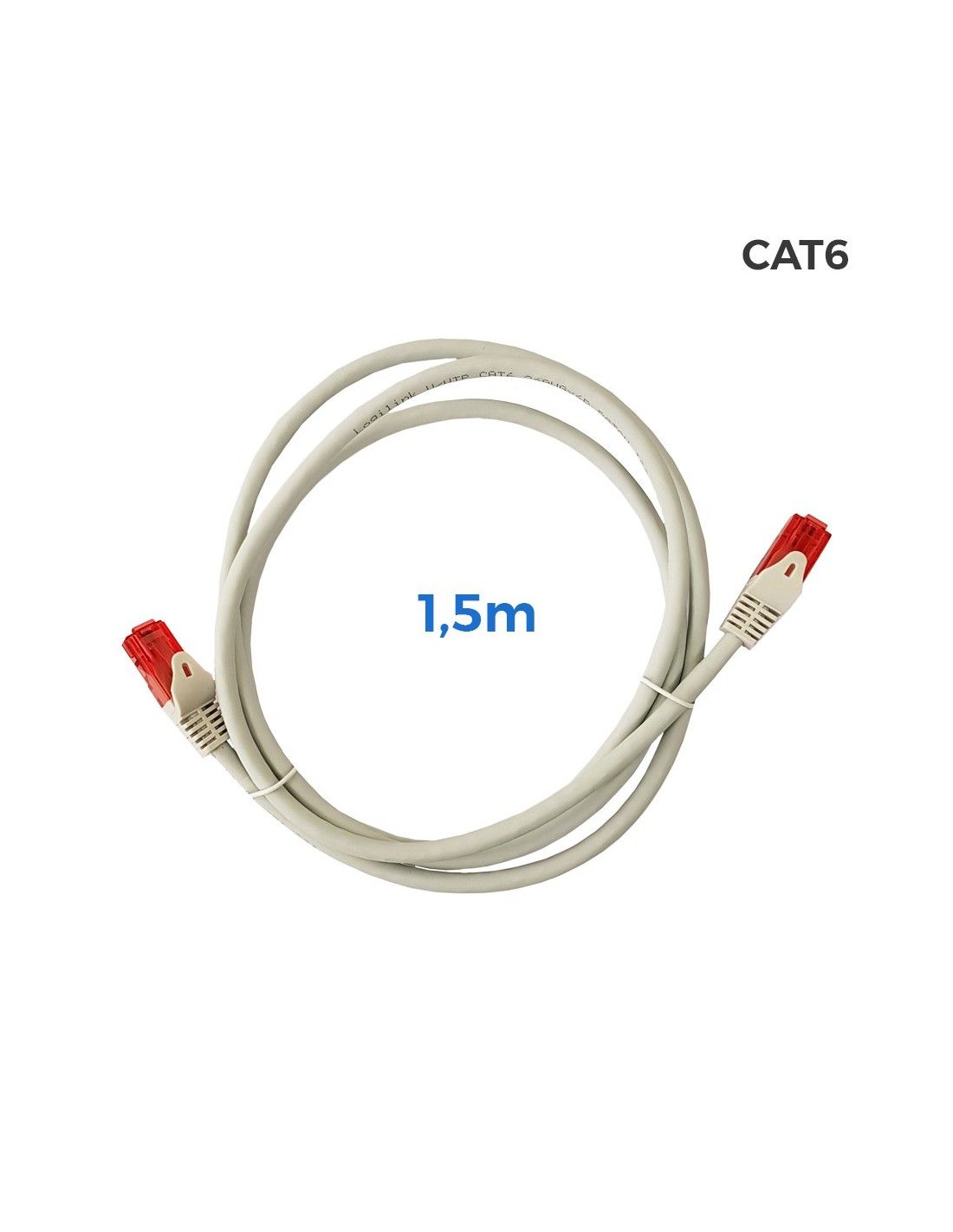 Cavo Utp Cat 6 Patch Cord Rj45 Rame Lszh Grigio 1 5m