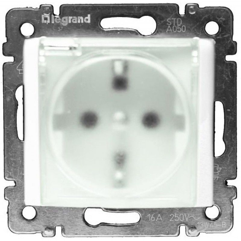 Tomada lateral 2P+TT IP44 VALENA branco LEGRAND 774220