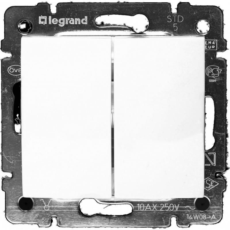 Interruptor duplo VALENA branco LEGRAND 774405