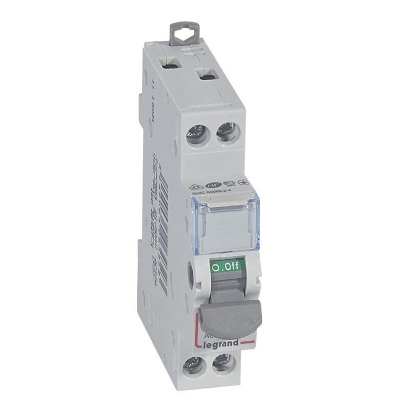 Chave seccionadora DX³-IS 2P 400 V 20 A 1 módulo. LEGRAND 406432