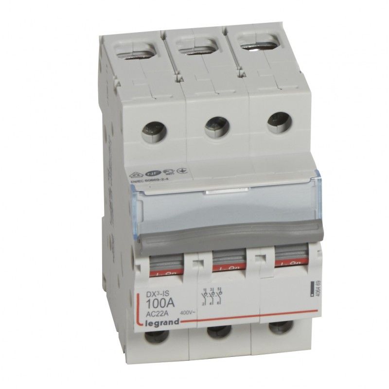 DX³-IS 3P 400 V 100 A Chave seccionadora de 3 módulos. LEGRAND 406469