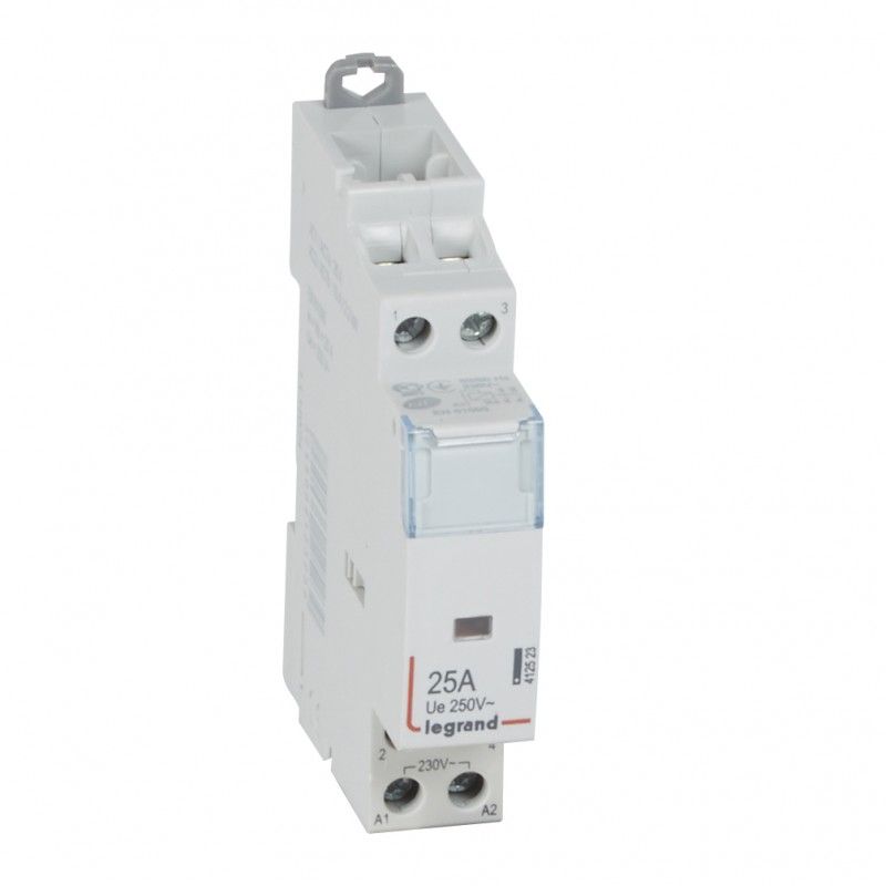 Contactor con bobina 230 V 2P 250V 25 A 2 NC 1 módulo.LEGRAND 412523