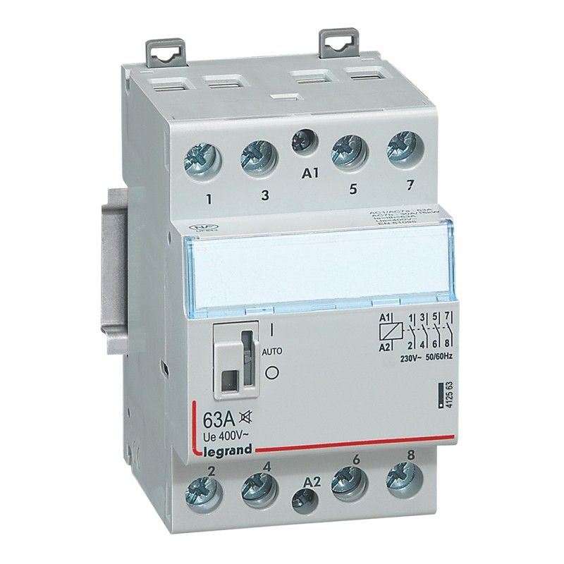 Contactor silencioso con bobina 230 V 4P 400 V/63 A 4 NALEGRAND 412563