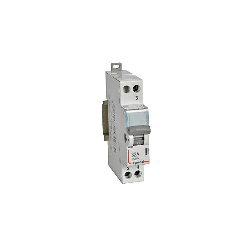 Interruptor de 3 posições com ponto médio 1 contato 32A 250V 1 módulo. LEGRAND 412902