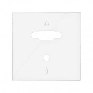 Simon 100 | Abdeckung für VGA-Anschluss + Matte White Mini-Jack 10000091-230