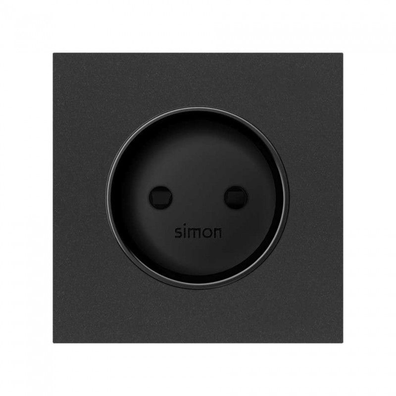 Simon 100 | Cover for bipolar plug matte black 10000040-238