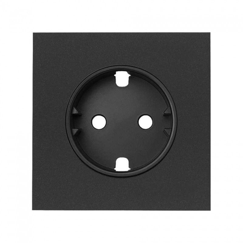 Simon 100 | Plug for schuko matte black plug 10000041-238