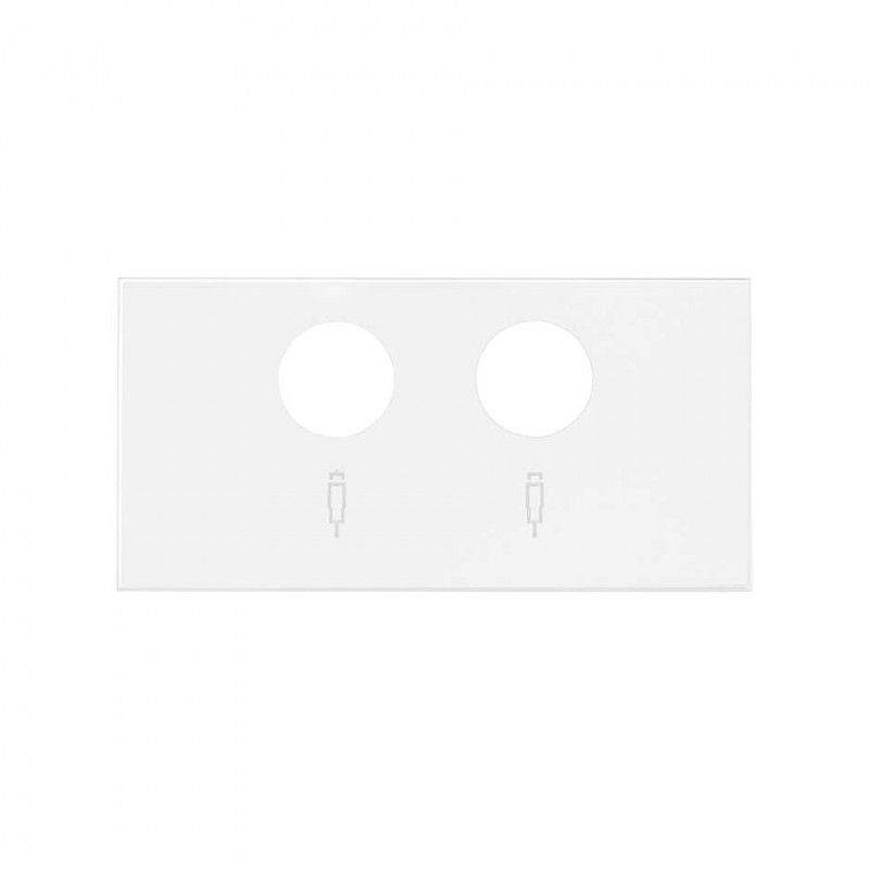 Simon 100 | Cover for inductive sockets of R-TV + SAT white matt 10000053-230