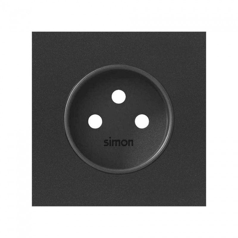 Simon 100 | Coperchio per spina francese nero opaco 10000068-238