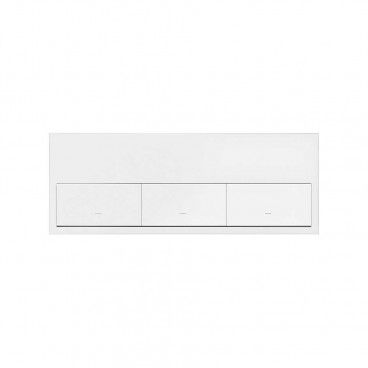 Simon 100 | Kit façade horizontale pour 3 éléments avec 3 clés blanches mates 10020301-230