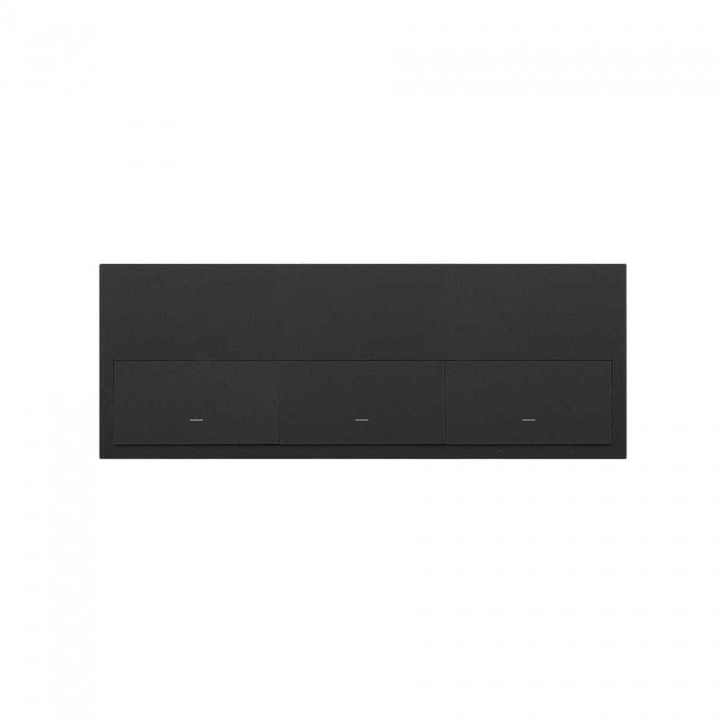 Simon 100 | Kit façade horizontale pour 3 éléments avec 3 clés noires mates 10020301-238