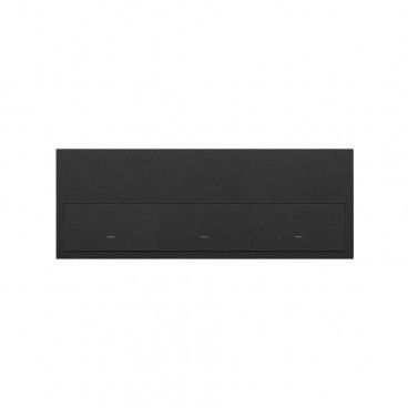 Simão 100 | Kit frontal horizontal para 3 elementos com 3 teclas preto fosco 10020301-238