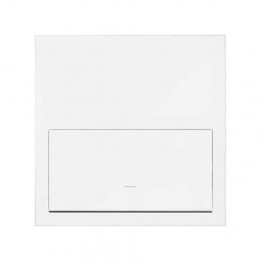 Simon 100 | Kit avant horizontal pour 1 élément avec 1 clé blanche mate 10020101-230