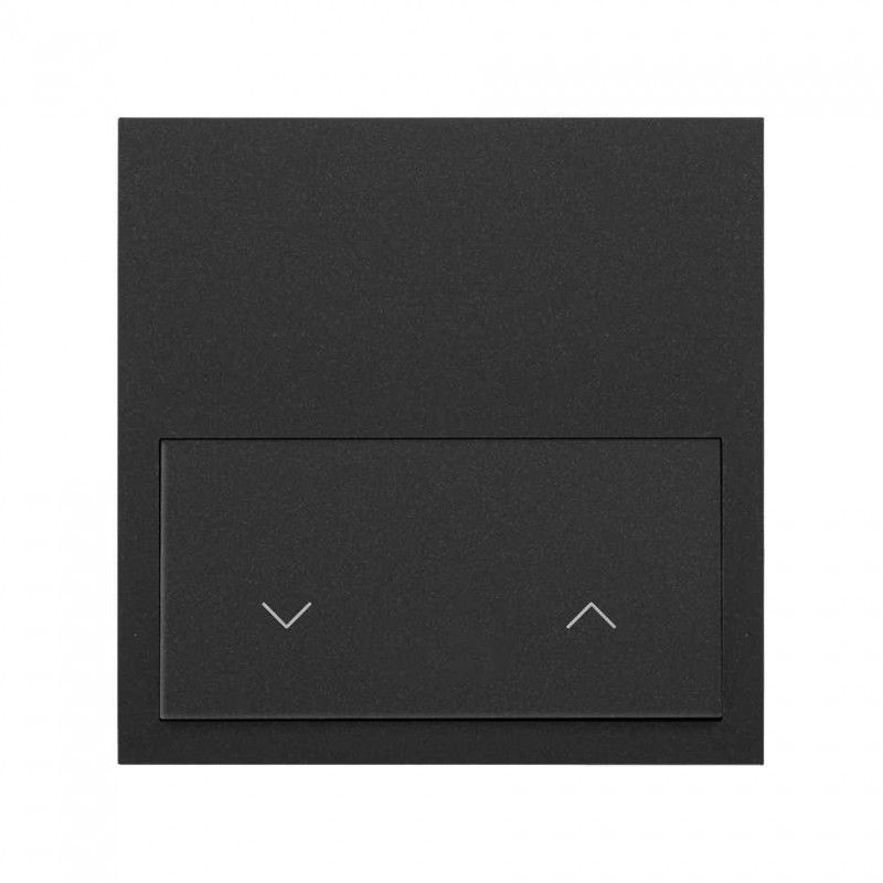 Simon 100 | Front kit 1 element with 1 button black matt blinds 10020115-238