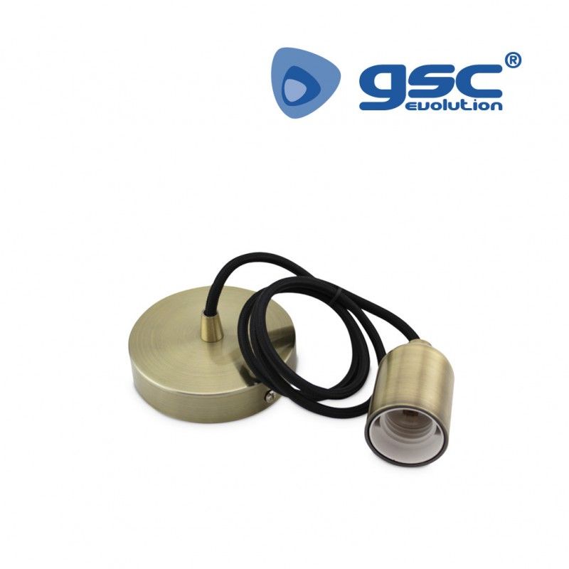 Portalamparas colgante E27 1M Oro viejo GSC 000705238