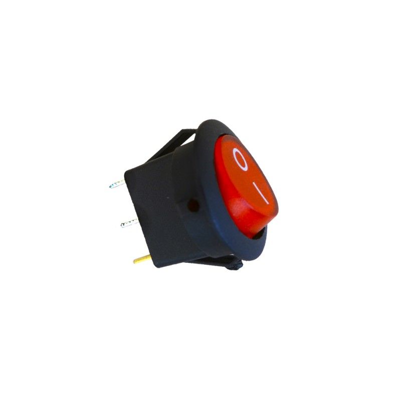 Interrupteur à bascule rond à encastrer, rouge, blanc ou noir