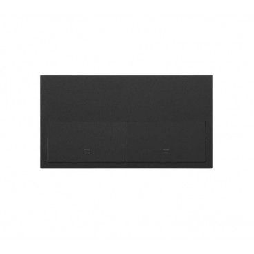 Simon 100 | Kit frontal horizontal para 2 elementos con 2 teclas negro mate 10020201-238