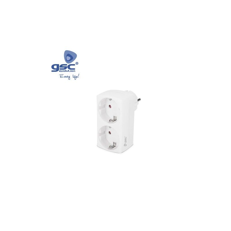 Adaptador online Schuko de saída dupla GSC 000203365