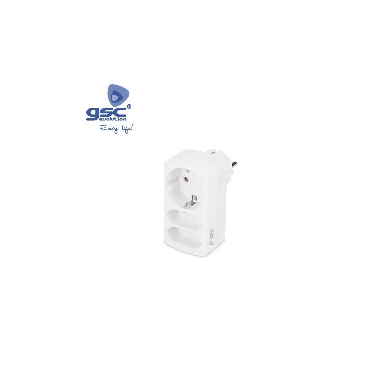 Adaptador de tomada triplo Schuko online GSC 000203366