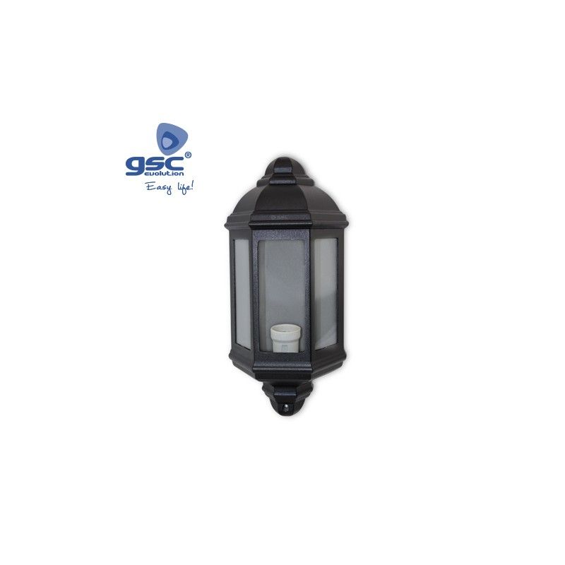 Farol de jardín Alum. partido E27 60W - Negro GSC 000701907