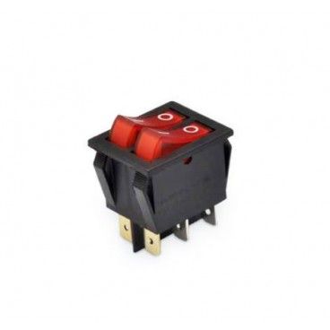 Confezione 5 interruttore DPDT ON / OFF con luce 16 (4) A-16A GSC 001105507 GSC - 1