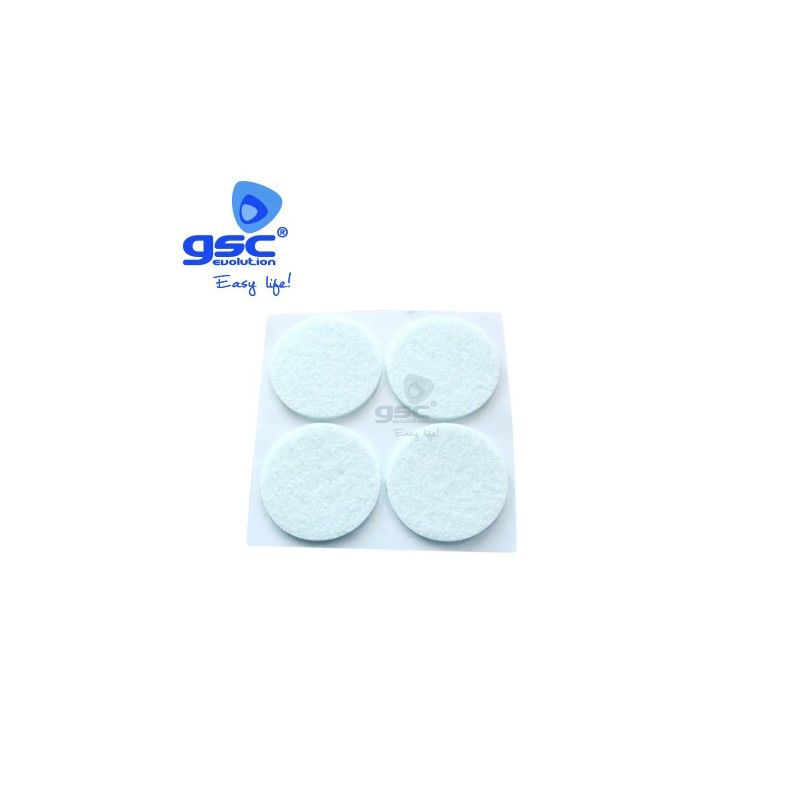 Set 4 round adhesive felt Ø35mm White GSC 003802754 GSC - 1