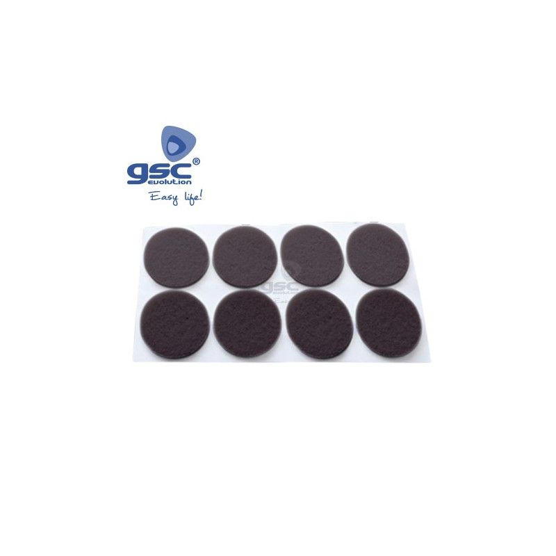 Set 8 round adhesive felt Ø25mm Brown GSC 003802759 GSC - 1