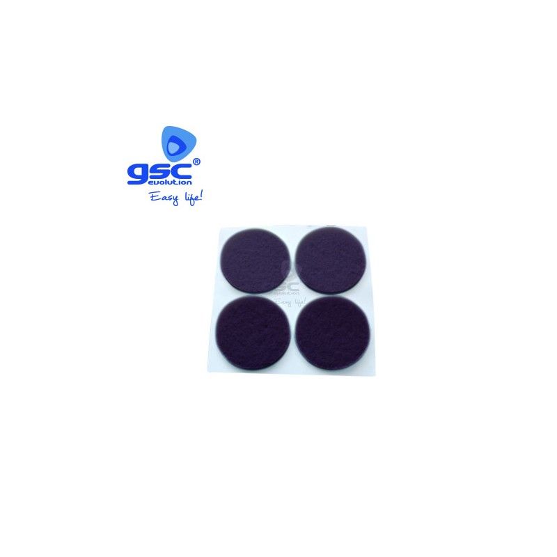 Set 4 round adhesive felt Ø35mm Brown GSC 003802761 GSC - 1