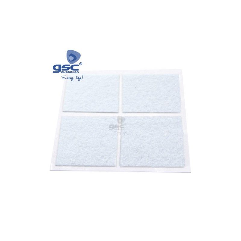 Set 4 square adhesive felt 44x38mm White GSC 003802768 GSC - 1