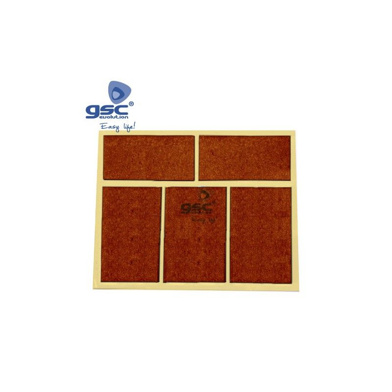 Set 5 quadratischer Klebefilz 28x44mm Braun GSC 003802773 GSC - 1