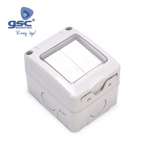 Interruptor Superficie Blanco 65x65mm 10A 250V