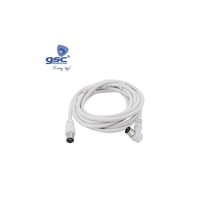 Extensão coaxial de TV angular Branco 1,5M GSC 002602970