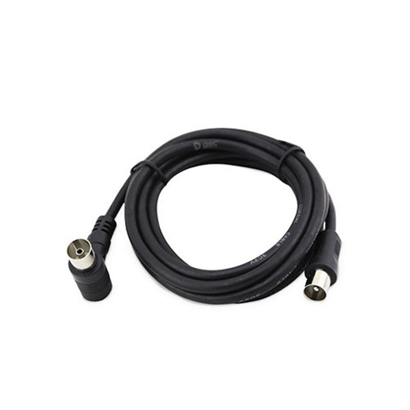 Extensão coaxial de TV angular preta 2,5M GSC 002602973