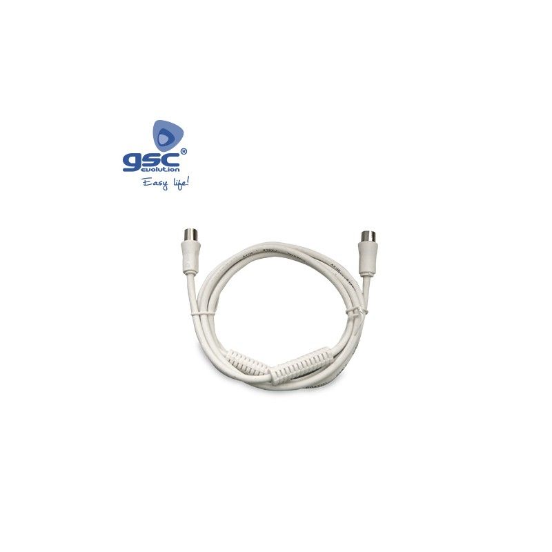 Coaxial Extender Male to Female White / 2.5M + filter GSC 002601351 GSC - 1