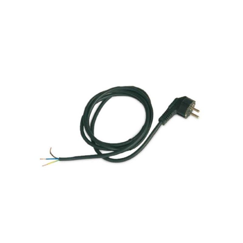 PVC cable with plug 3x1mm 1,5M Black GSC 001100154 GSC - 1