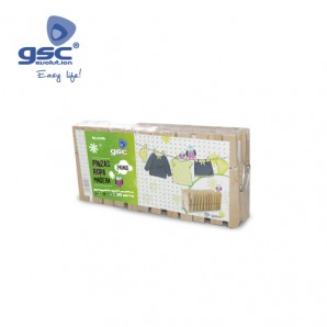 Pinzas tender ropa madera (pack 24 piezas)