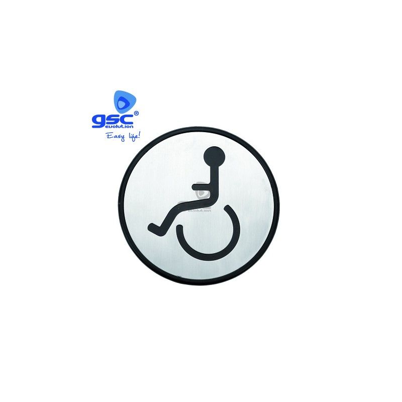 Disabled adhesive bathroom symbol Ø97mm GSC 003301398 GSC - 1