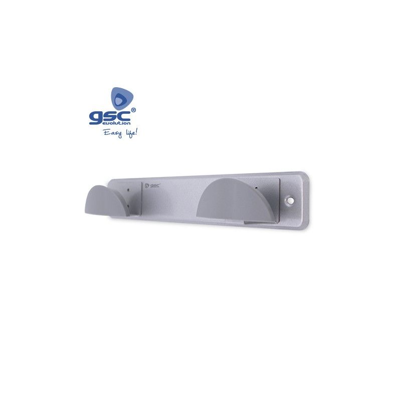 Percha acero inox.+ doble pomo abs cromado280x50mm GSC 003802796