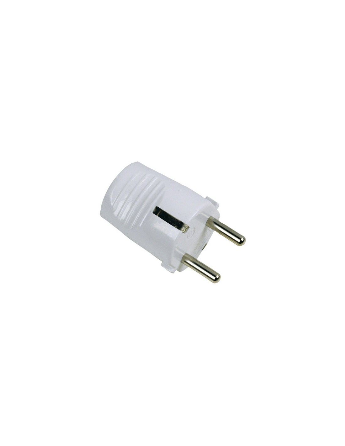 Adaptador enchufe schuko 2P más T 16A, Blanco