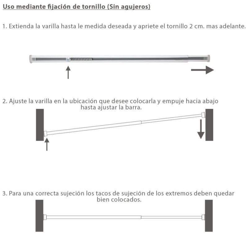 Portavisillo extensible blanco de presión