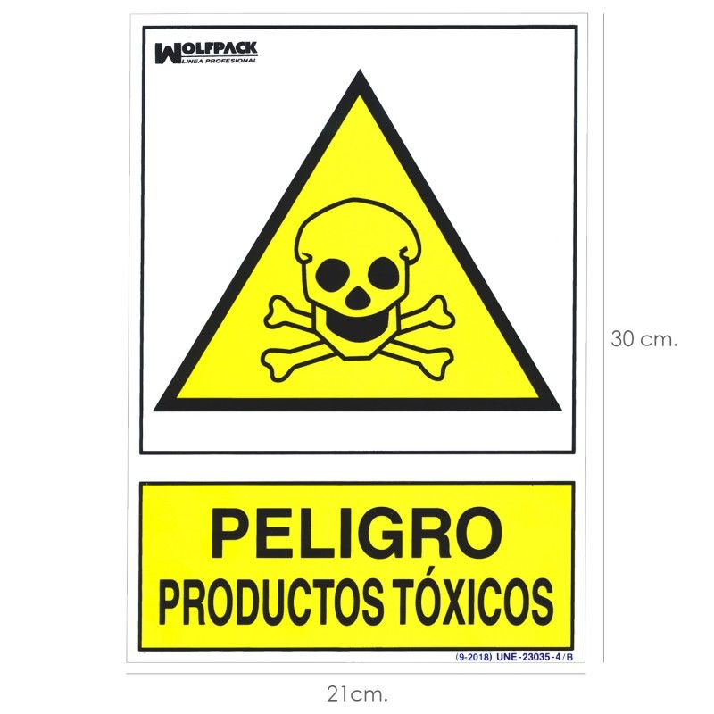 Poster Produtos Tóxicos Perigosos 30x21cm.