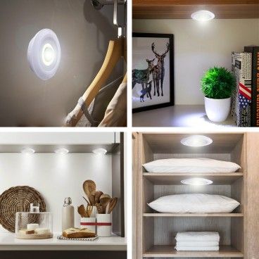 Conjunto de 3 Refletores Led com Controle Remoto de 3 Watts. 80 lúmens