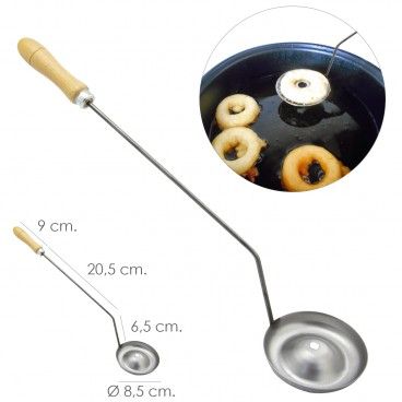 Molde para fazer donuts com alça de madeira