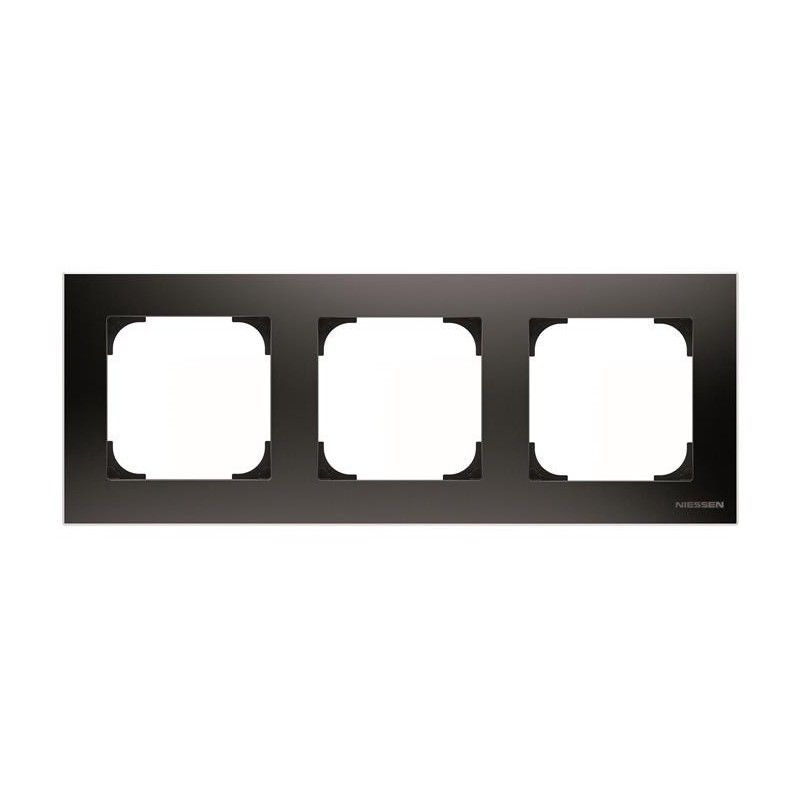 Moldura 3 elementos PRETO SOFT NIESSEN SKY 8573 NS