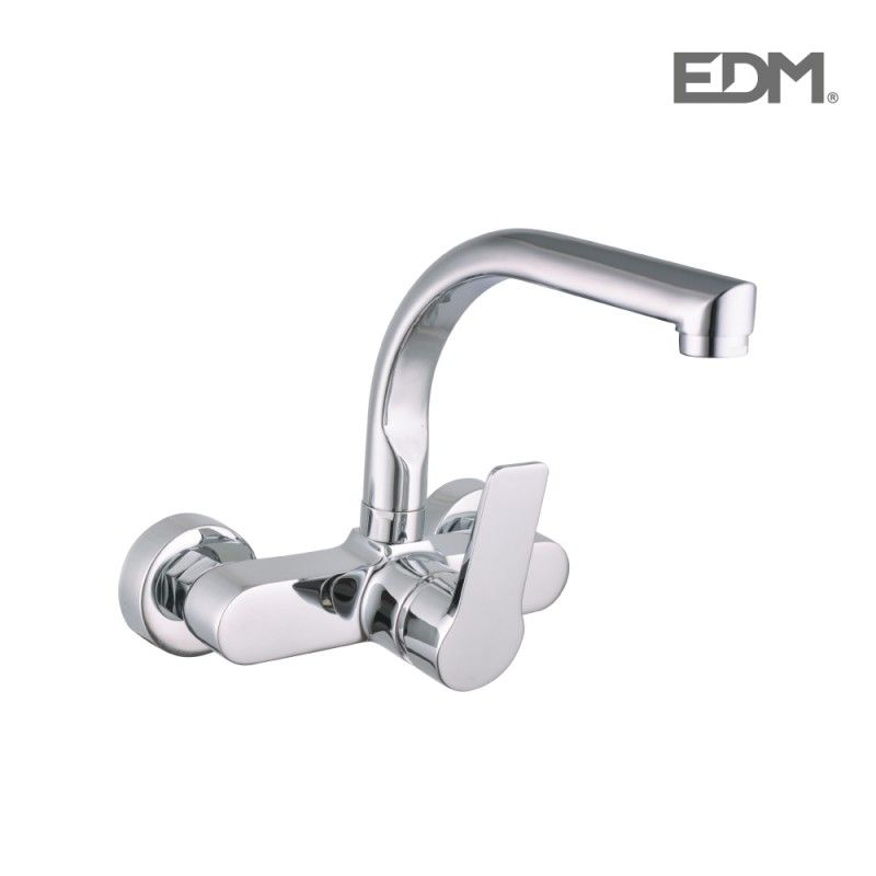 Monomando fregadera caño tubo pared edm EDM 01145