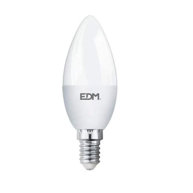 Lâmpada Vela LED EDM E14 5W 400lm 3200K Luz Quente Ø3,5x10cm