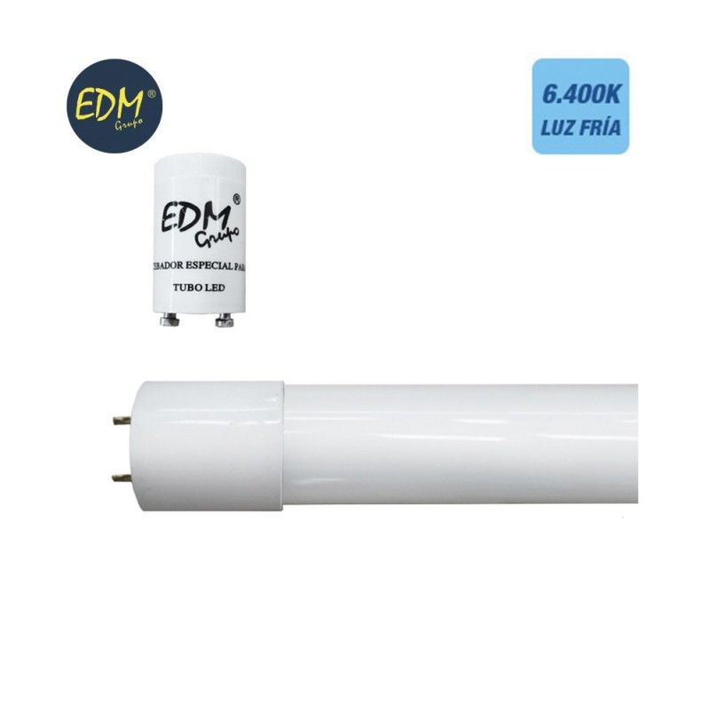 TUBO LED T8 9W ECO 6.500K LUZ FRIA  (EQUIVALENTE 18W) EDM 31190